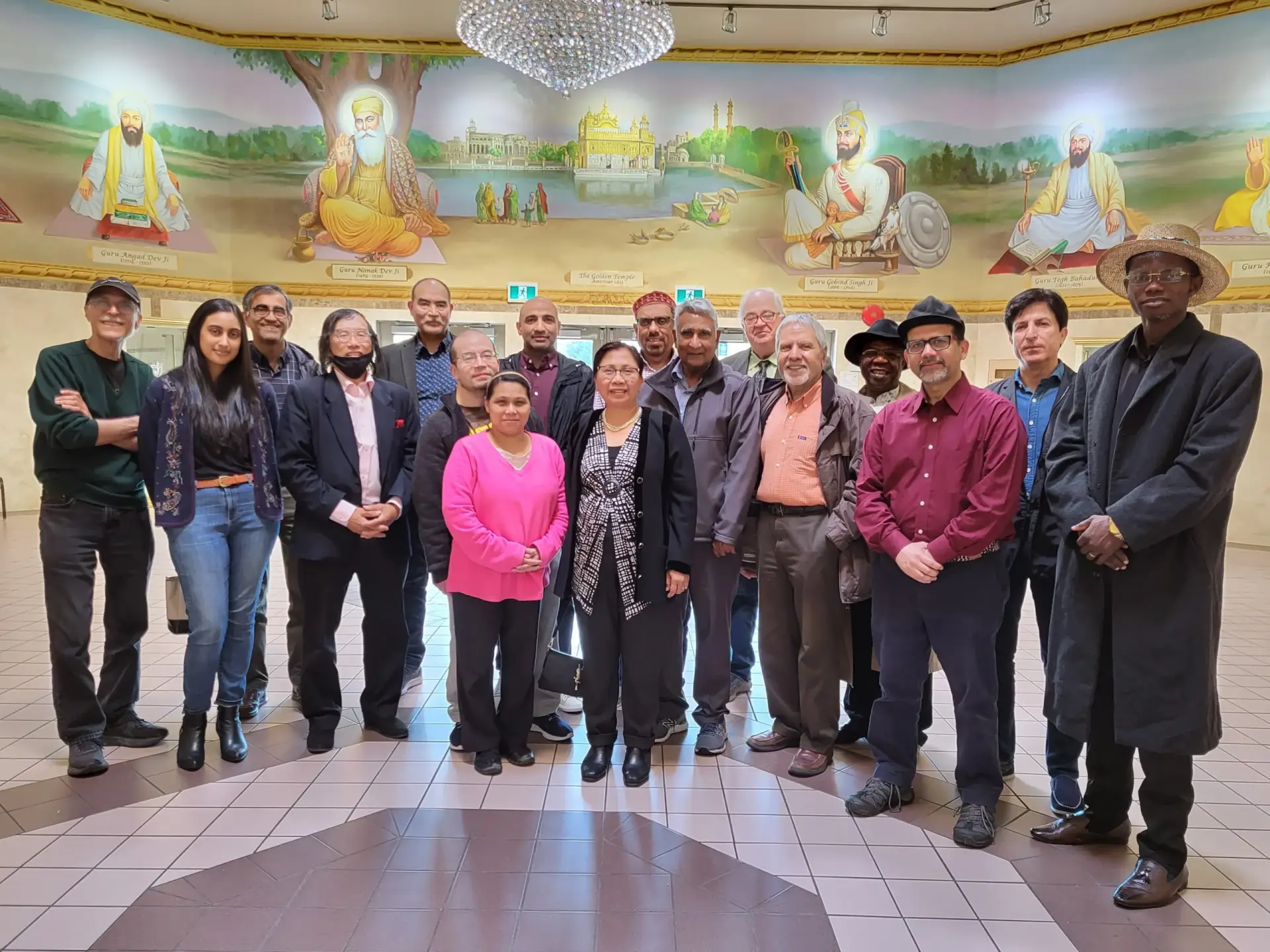 Visitors to the Gurdwara